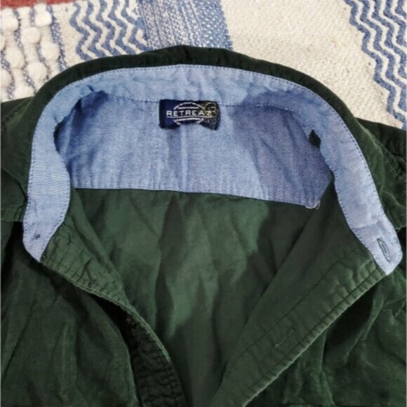 RETREAT Dark Green Lightweight Corduroy Shirt - Picture 10 of 13